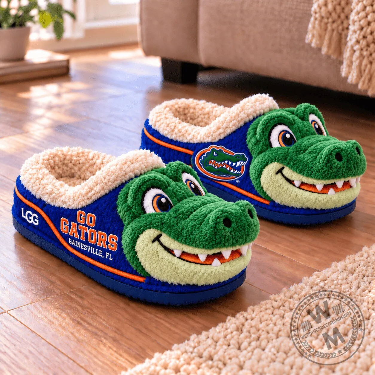Florida Gators Mascot Character Plush Slippers 1 Florida Gators Mascot Character Plush Slippers