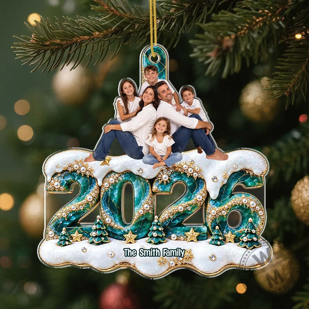 Personalized Family Christmas Tree Ornament with Custom Photo 7 Personalized Family Christmas Tree Ornament with Custom Photo