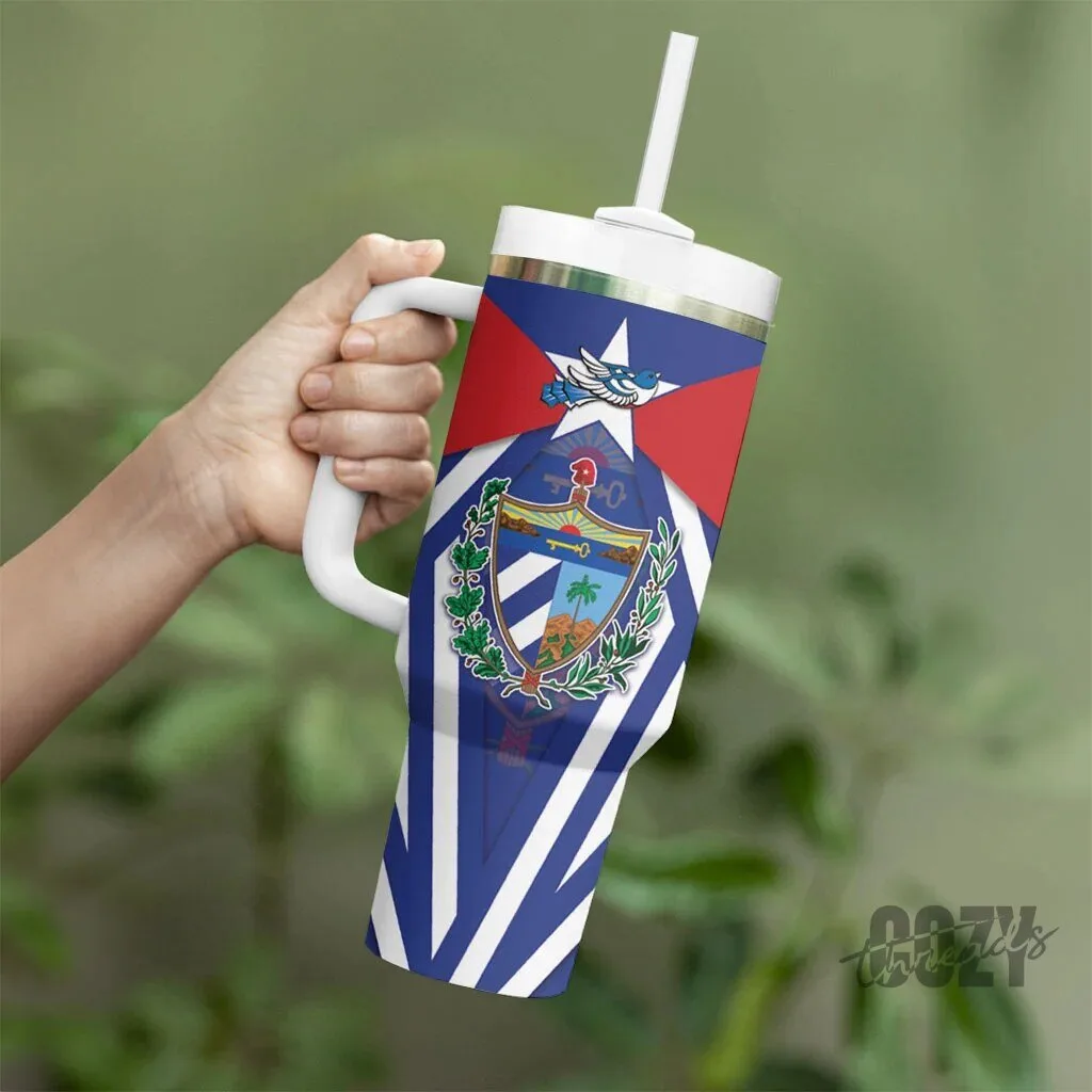 Viva Cuba Libre Tumbler With Handle Cuban Trogon With Coat Of Arms LT05 8 Viva Cuba Libre Tumbler With Handle Cuban Trogon With Coat Of Arms LT05