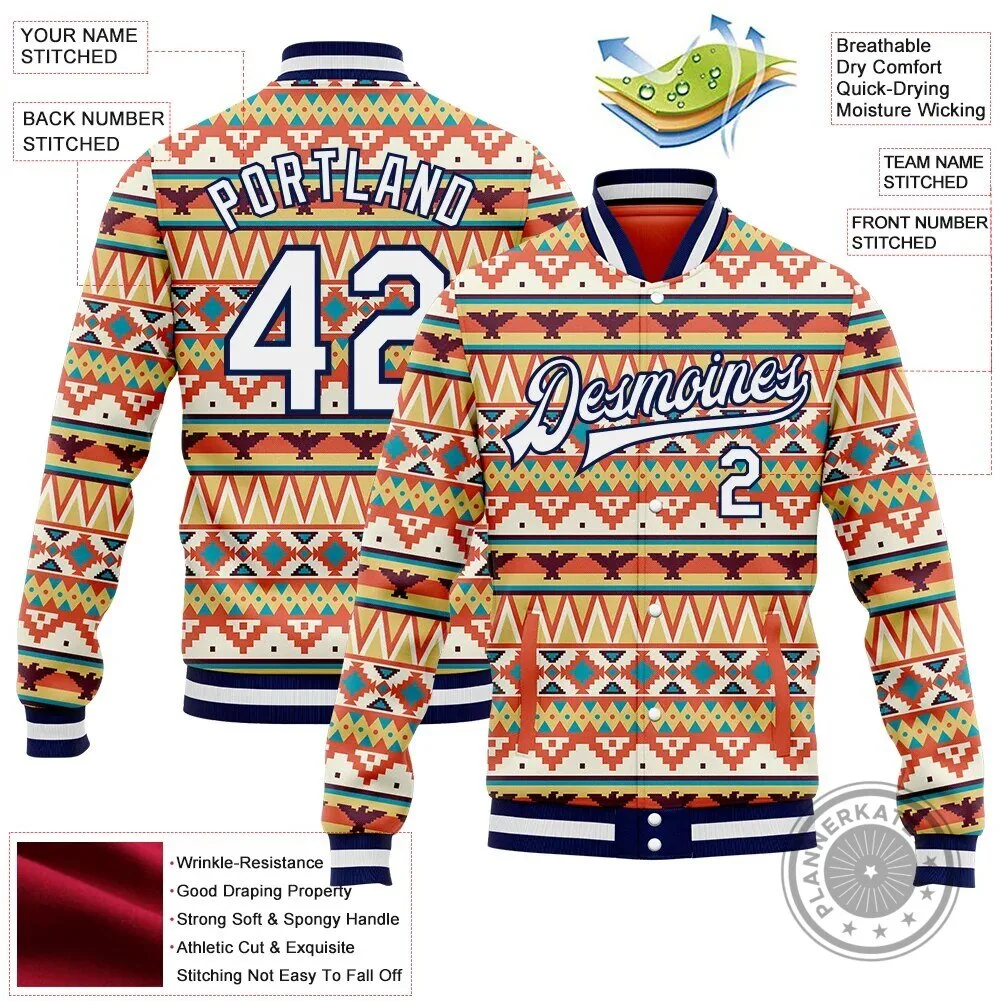 Southwestern Geometric Aztec Pattern Varsity Jacket 9 Southwestern Geometric Aztec Pattern Varsity Jacket