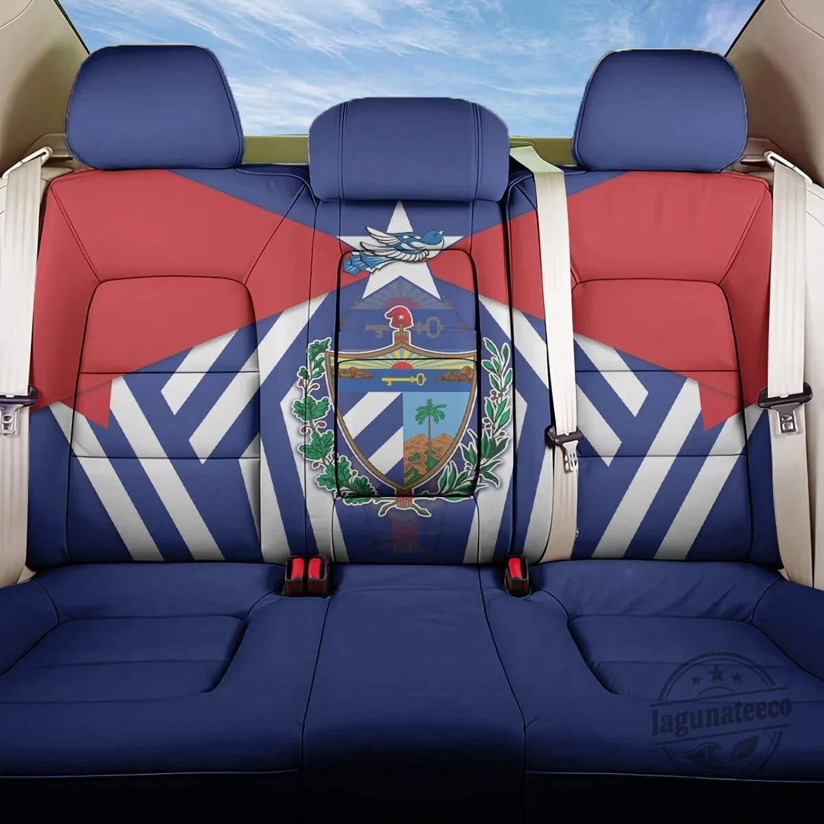 Cuba Flag Car Seat Cover Cuban Trogon With Coat Of Arms Auto Interior Protector