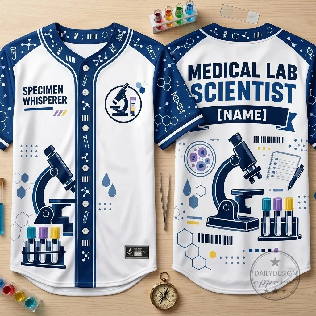 Specimen Whisperer Medical Lab Scientist Personalized Baseball Jersey