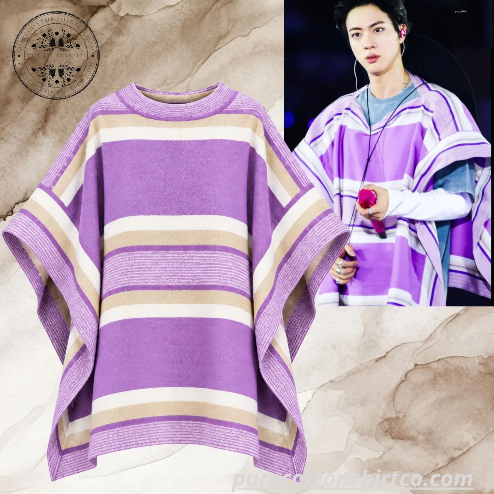 8 BTS CHILE’S TRADITIONAL HUASO Knit Poncho Sweater – BTS WORLDTOUR ARIRANG SANTIAGO — image 8