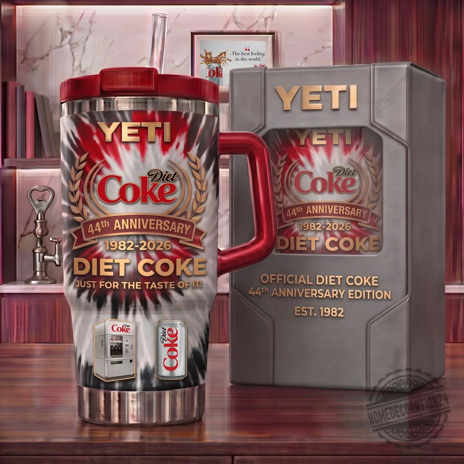 Yeti Diet Coke 44th Anniversary 1982-2026 Tie-Dye Insulated Tumbler with Handle