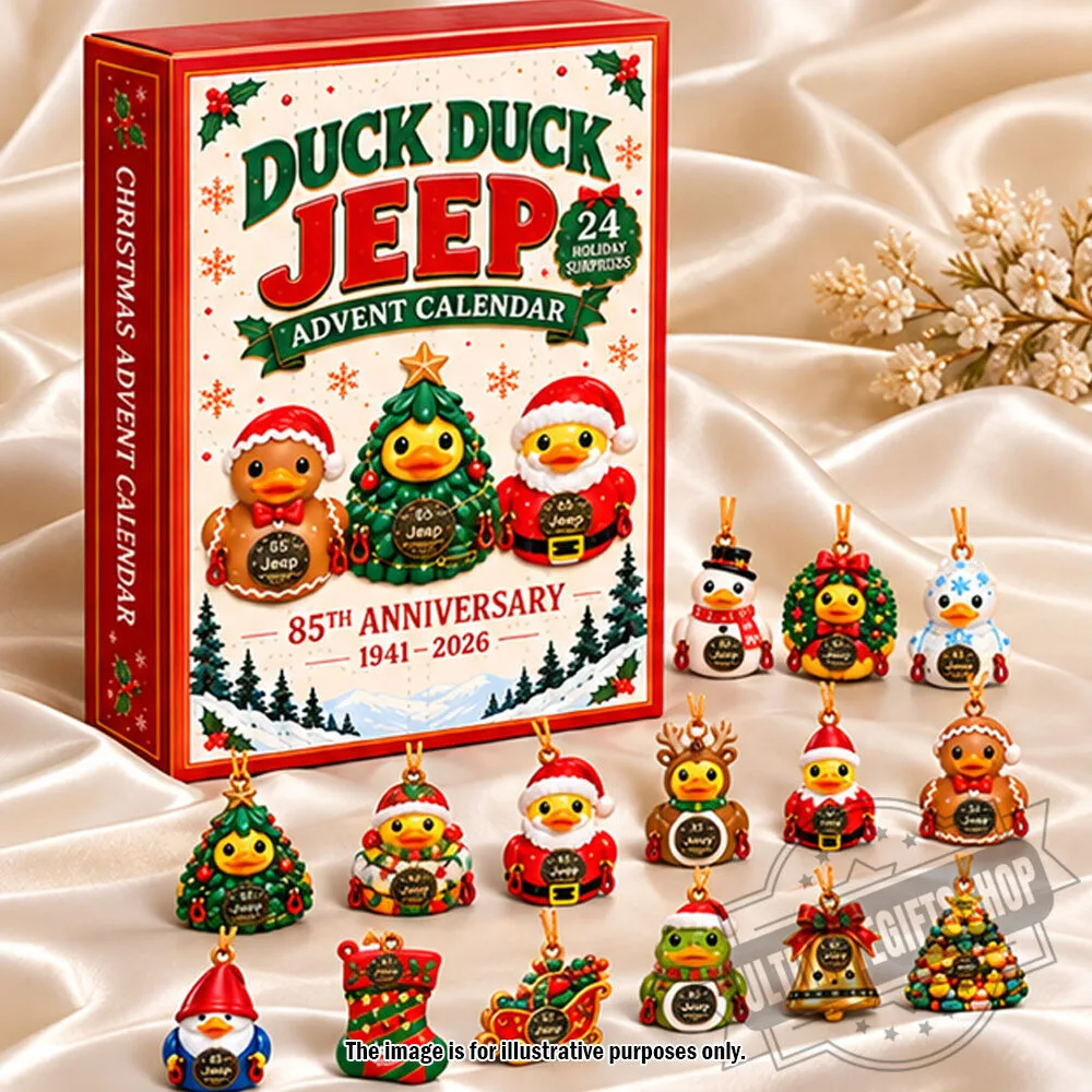 Jeep 85th Anniversary Christmas Advent Calendar – 24 Ducking Jeep Holiday Ornaments 4 Jeep 85th Anniversary Christmas Advent Calendar – 24 Ducking Jeep Holiday Ornaments