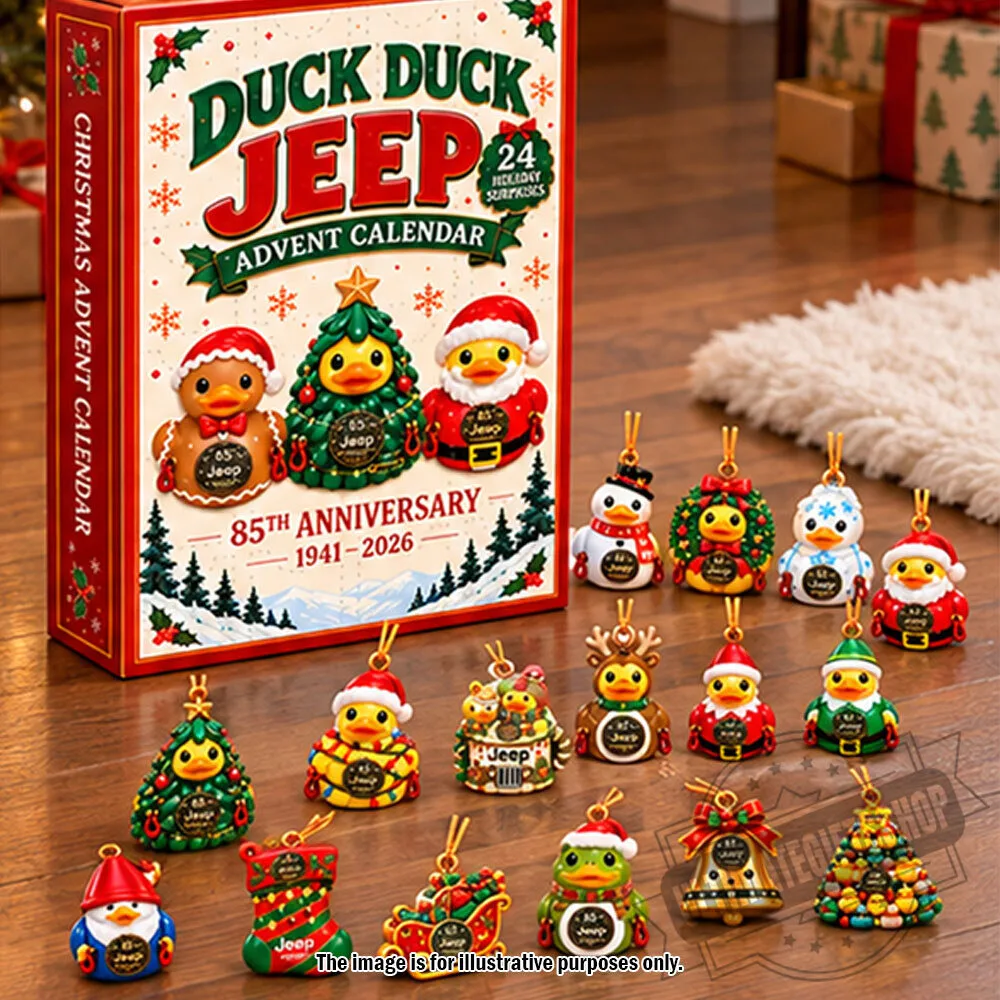 Jeep 85th Anniversary Christmas Advent Calendar – 24 Ducking Jeep Holiday Ornaments 5 Jeep 85th Anniversary Christmas Advent Calendar – 24 Ducking Jeep Holiday Ornaments