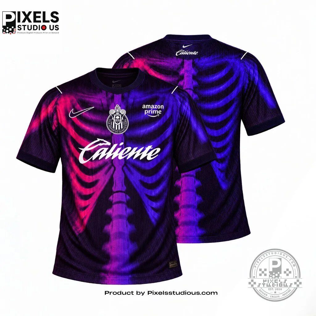 Chivas de Guadalajara x Nike Dia de Muertos 4th Concept Jersey 7 Chivas de Guadalajara x Nike Dia de Muertos 4th Concept Jersey 3D shirt or sports jersey with all-over print design