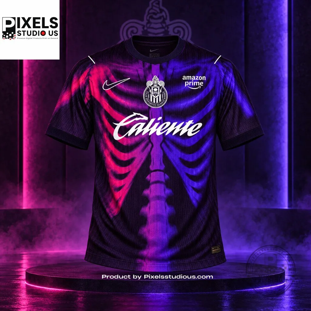 Chivas de Guadalajara x Nike Dia de Muertos 4th Concept Jersey 8 Chivas de Guadalajara x Nike Dia de Muertos 4th Concept Jersey 3D shirt or sports jersey with all-over print design