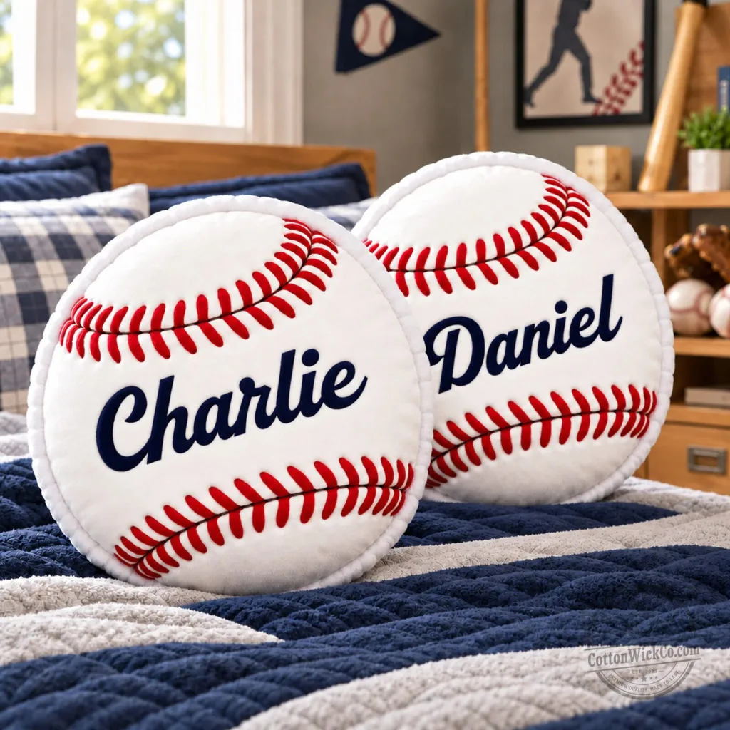 Personalized Baseball Name Throw Pillow Personalized Baseball Name Throw Pillow