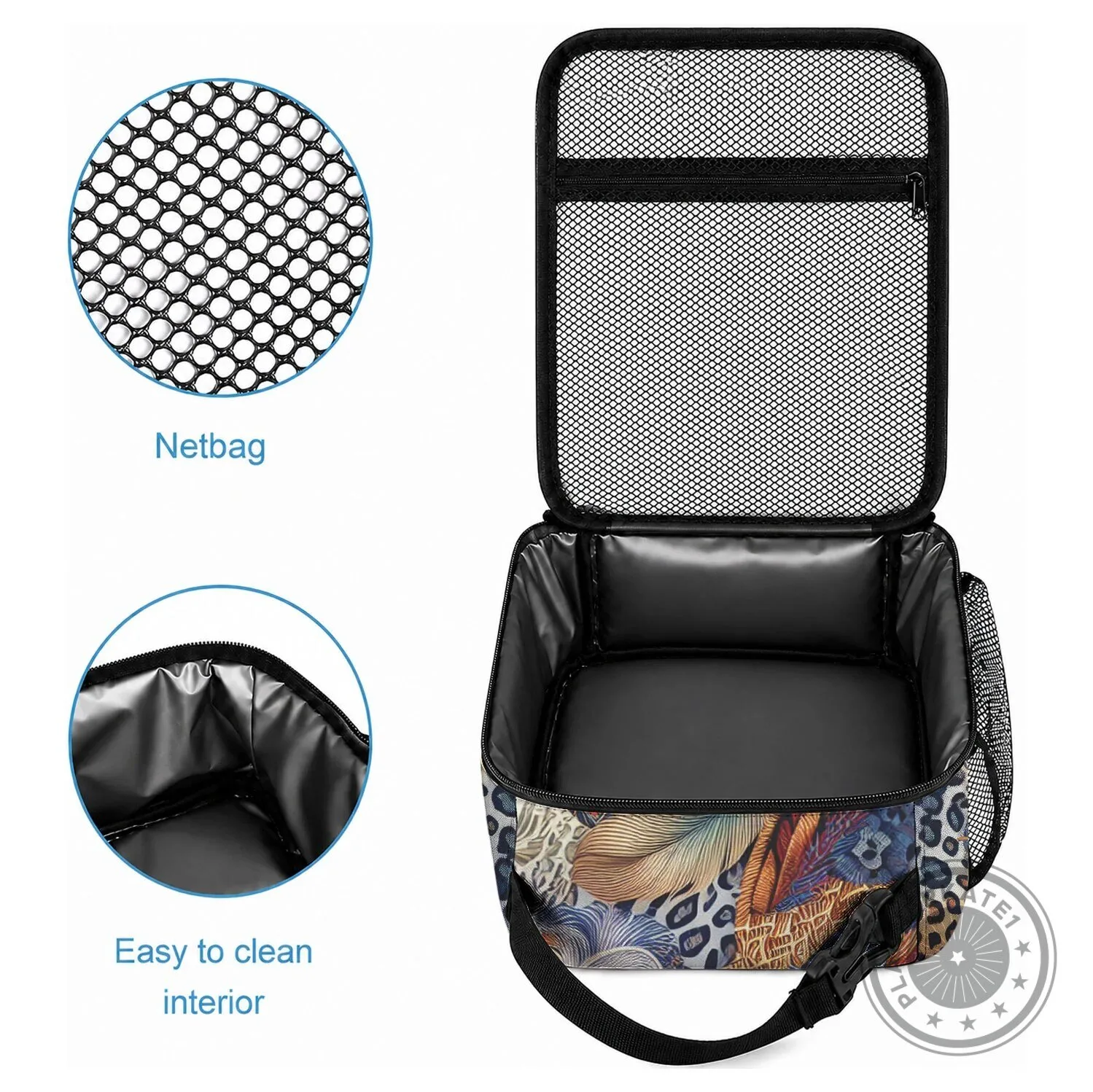 African Wild Animal Print Insulated Lunch Bag with Leopard and Zebra Patterns 5 African Wild Animal Print Insulated Lunch Bag with Leopard and Zebra Patterns