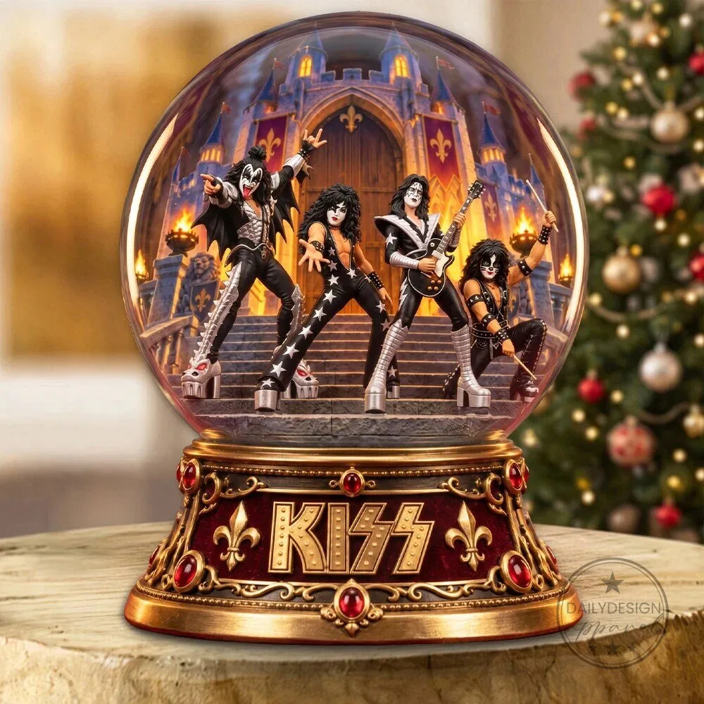 KISS Band Rock and Roll Music Snow Globe