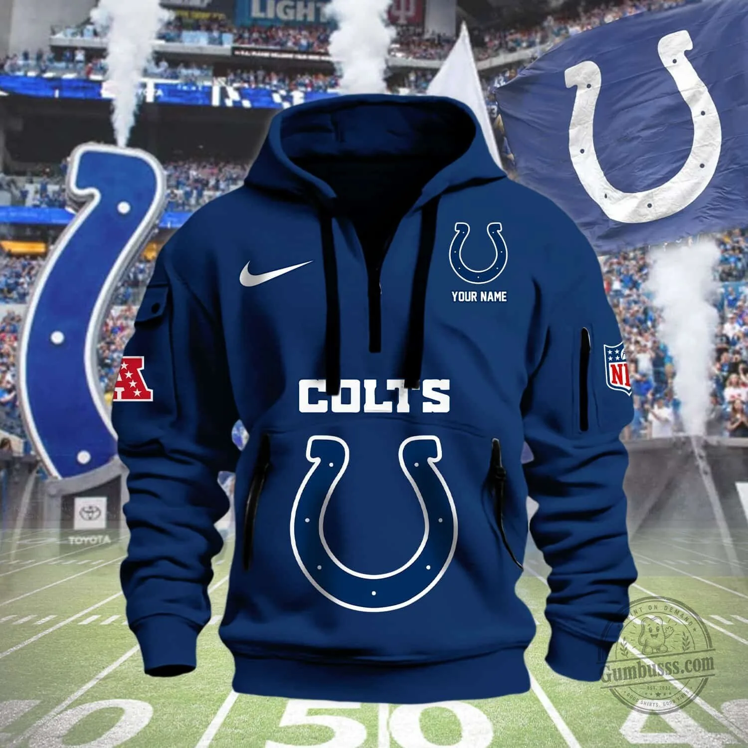Indianapolis Colts Personalized Blue NFL Football Team Hoodie 6 Indianapolis Colts Personalized Blue NFL Football Team Hoodie