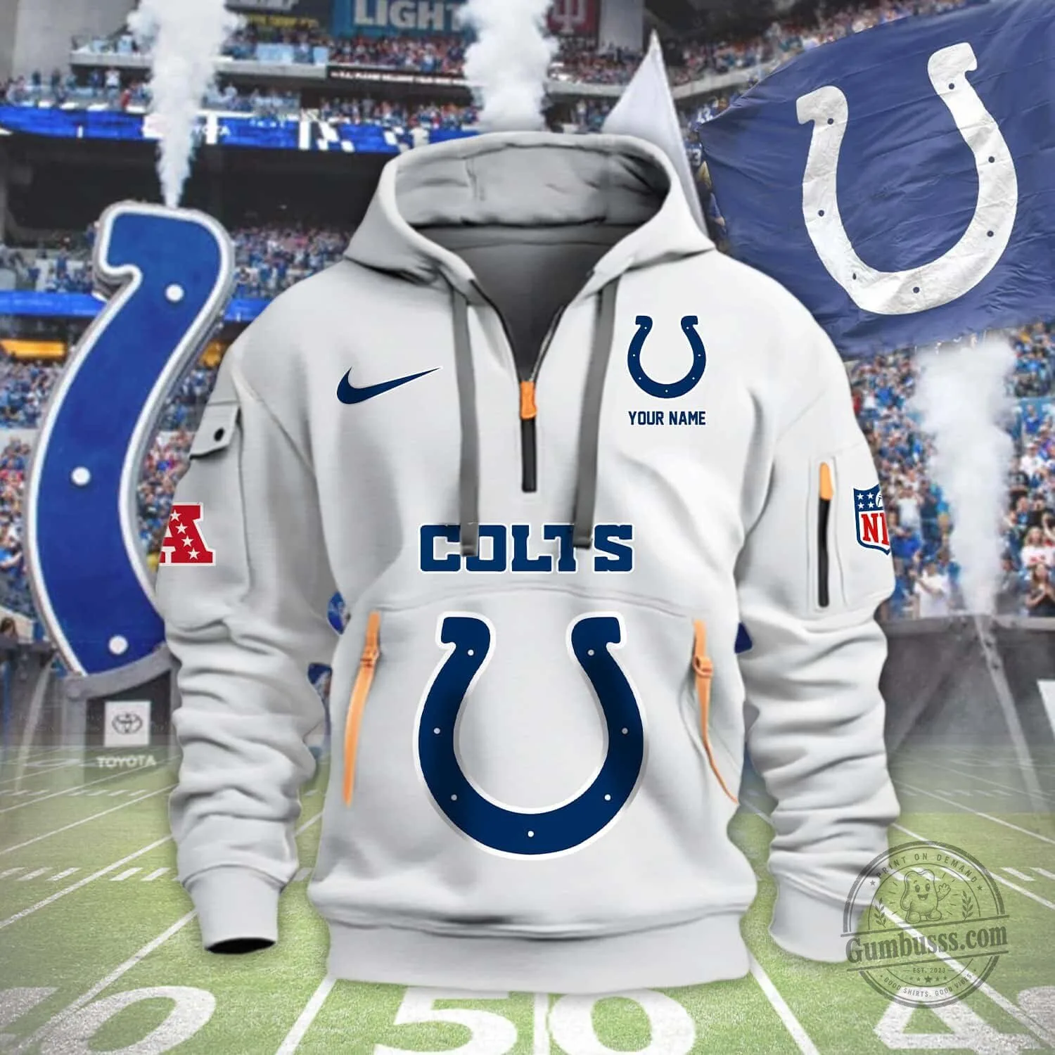 Indianapolis Colts Personalized Blue NFL Football Team Hoodie 7 Indianapolis Colts Personalized Blue NFL Football Team Hoodie