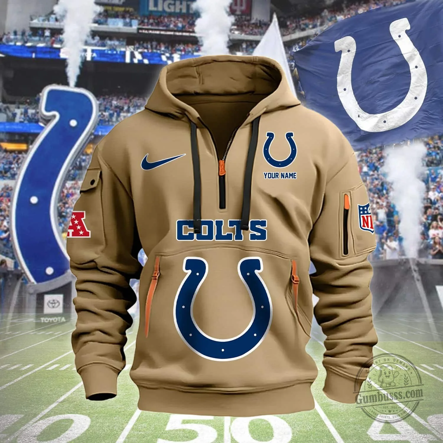 Indianapolis Colts Personalized Blue NFL Football Team Hoodie 9 Indianapolis Colts Personalized Blue NFL Football Team Hoodie