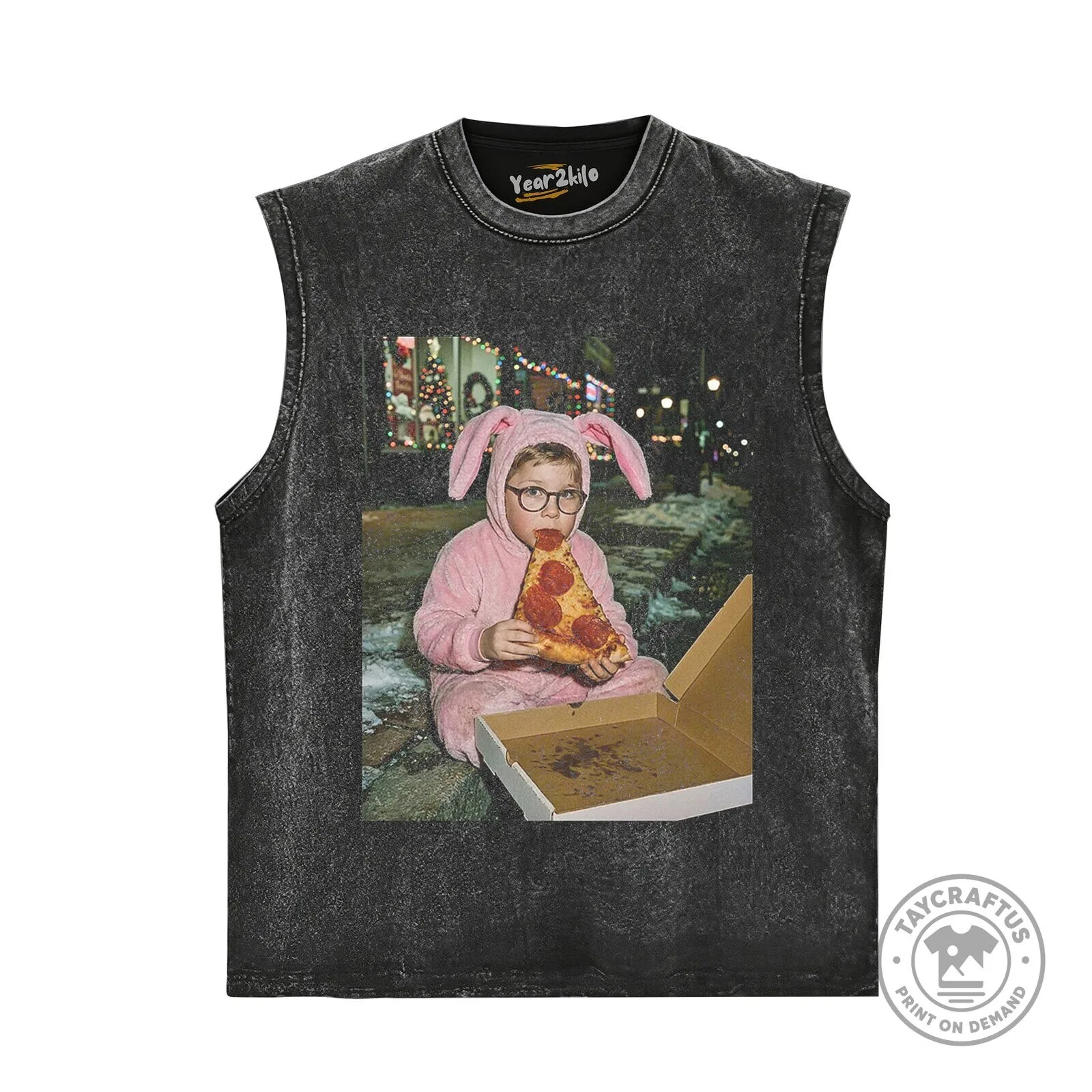 A Christmas Story Ralphie Bunny Suit Pizza Eating T-Shirt 9 A Christmas Story Ralphie Bunny Suit Pizza Eating T-Shirt