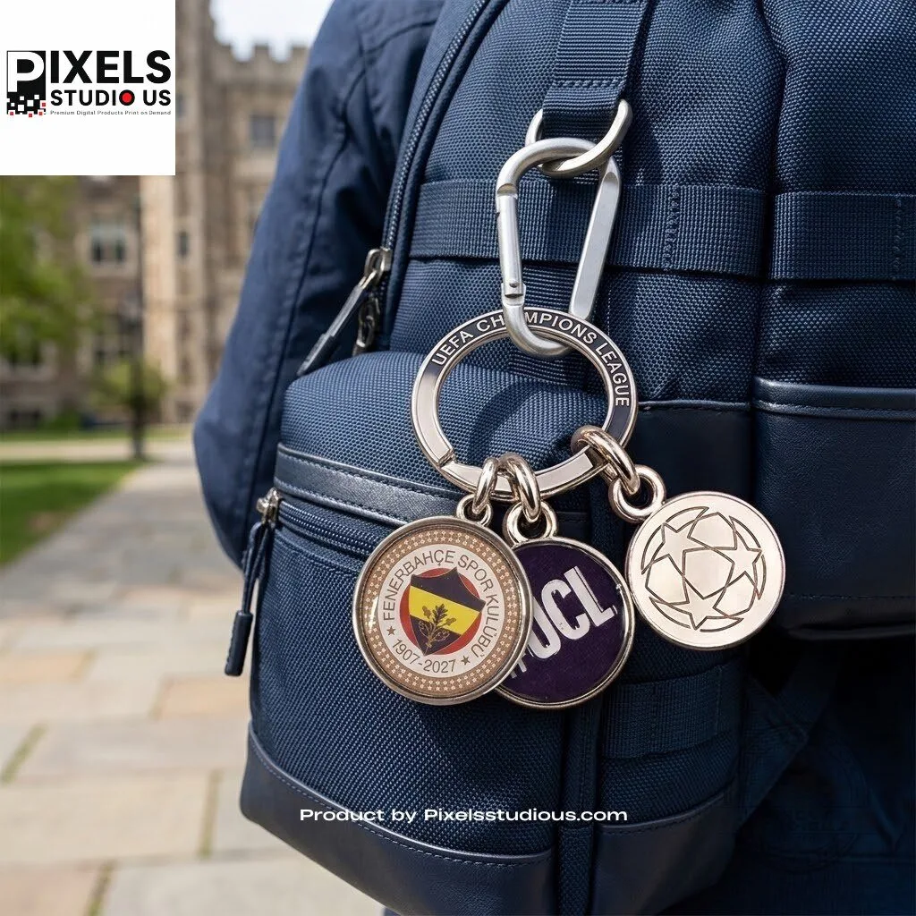 Fenerbahce Champions League 120th Anniversary Logo Keychain 6 Fenerbahce Champions League 120th Anniversary Logo Keychain 3D shirt or sports jersey with all-over print design