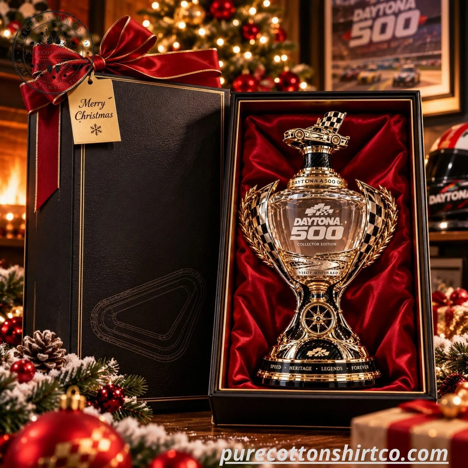 Daytona 500 Trophy Whiskey Decanter - Collector Edition Glass Racing Bottle 4 Daytona 500 Trophy Whiskey Decanter - Collector Edition Glass Racing Bottle