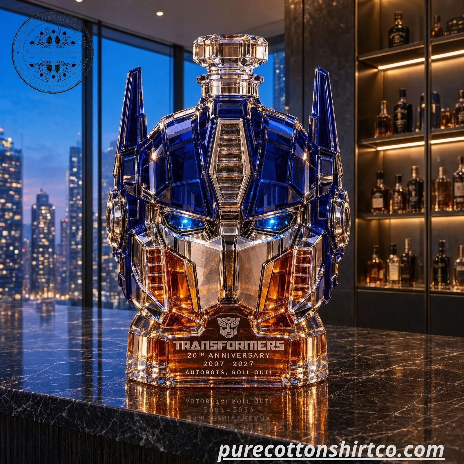 Transformers Optimus Prime Helmet Whiskey Decanter - Crystal Glass Head Bottle 6 Transformers Optimus Prime Helmet Whiskey Decanter - Crystal Glass Head Bottle