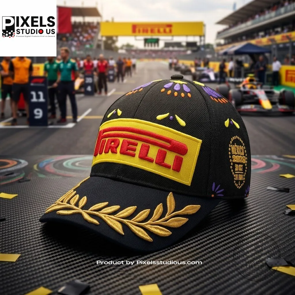 Pirelli Podium Cap 2026 Mexico Edition 5 Pirelli Podium Cap 2026 Mexico Edition 3D shirt or sports jersey with all-over print design