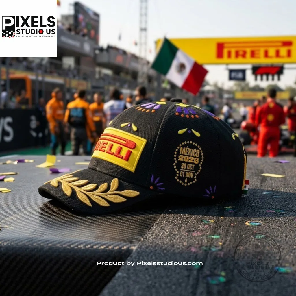 Pirelli Podium Cap 2026 Mexico Edition 6 Pirelli Podium Cap 2026 Mexico Edition 3D shirt or sports jersey with all-over print design