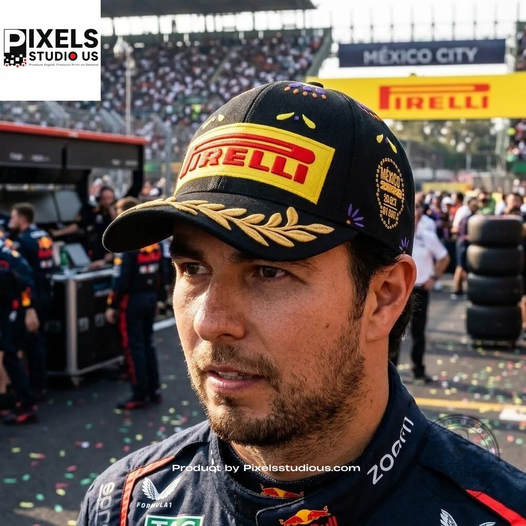 Pirelli Podium Cap 2026 Mexico Edition 7 Pirelli Podium Cap 2026 Mexico Edition 3D shirt or sports jersey with all-over print design