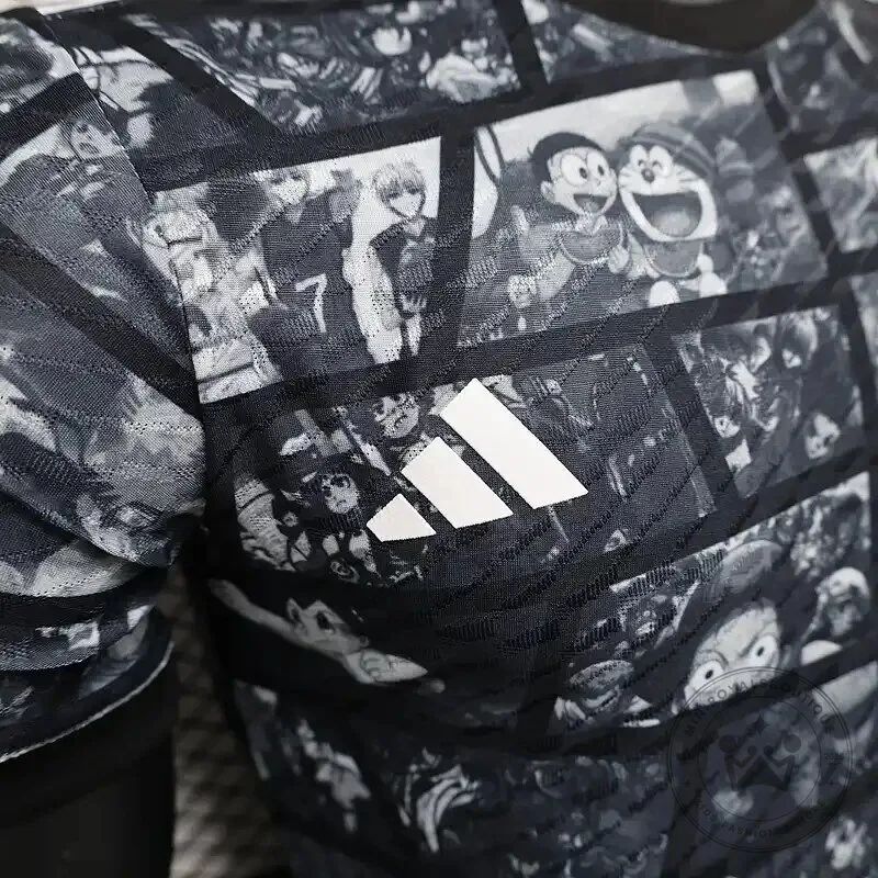 Japan National Football Team Anime Manga Black and White Soccer Jersey 10 Japan National Football Team Anime Manga Black and White Soccer Jersey