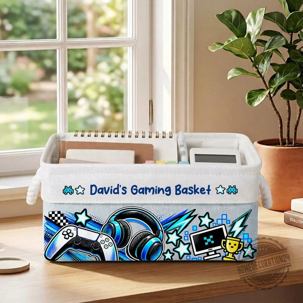 Personalized PC Gaming Storage Basket for Kids and Teens 18 Personalized PC Gaming Storage Basket for Kids and Teens