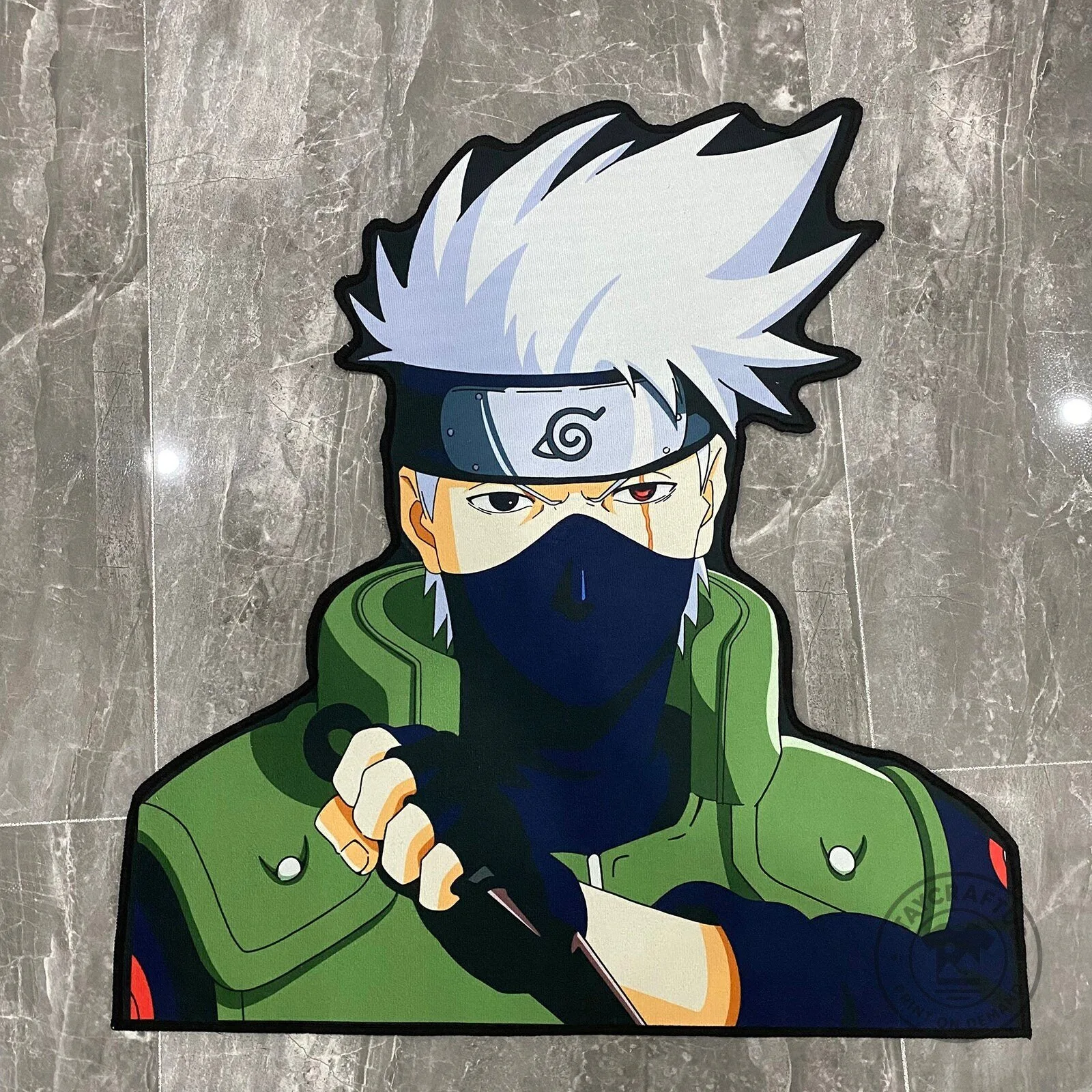 Kakashi Hatake Naruto Anime Character Area Rug Floor Mat