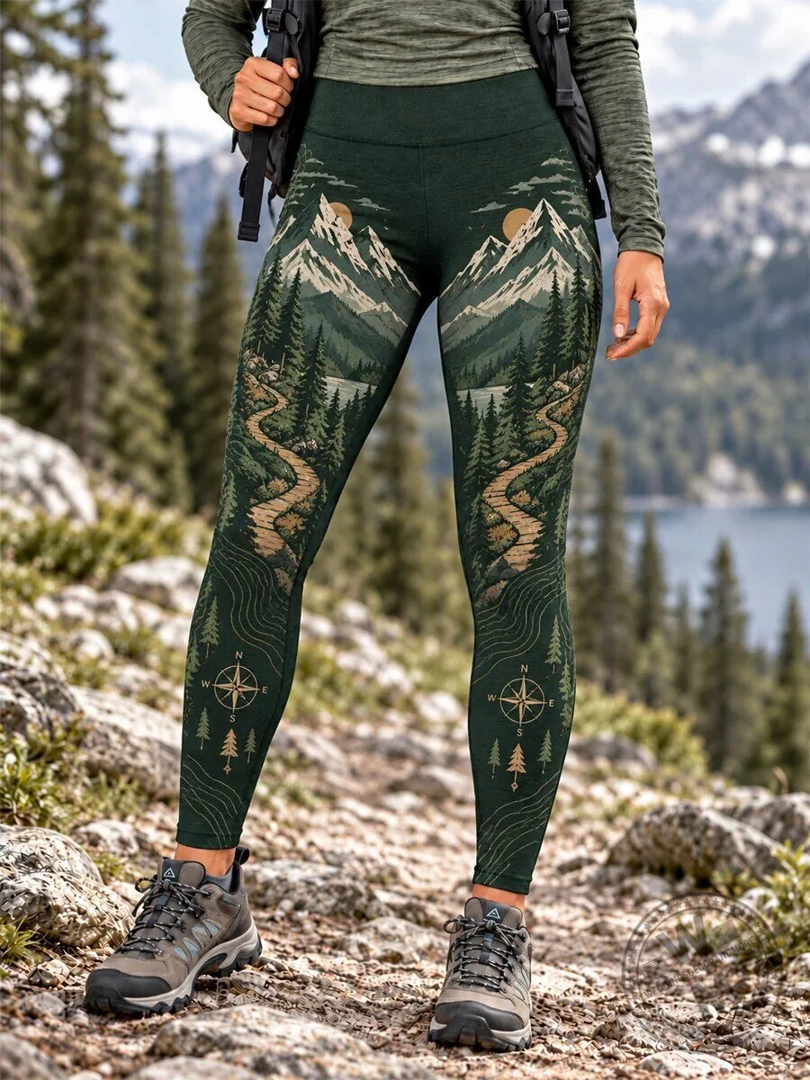 Women's Hiking Leggings for Mountain Trails in Wilderness and Forest Environment
