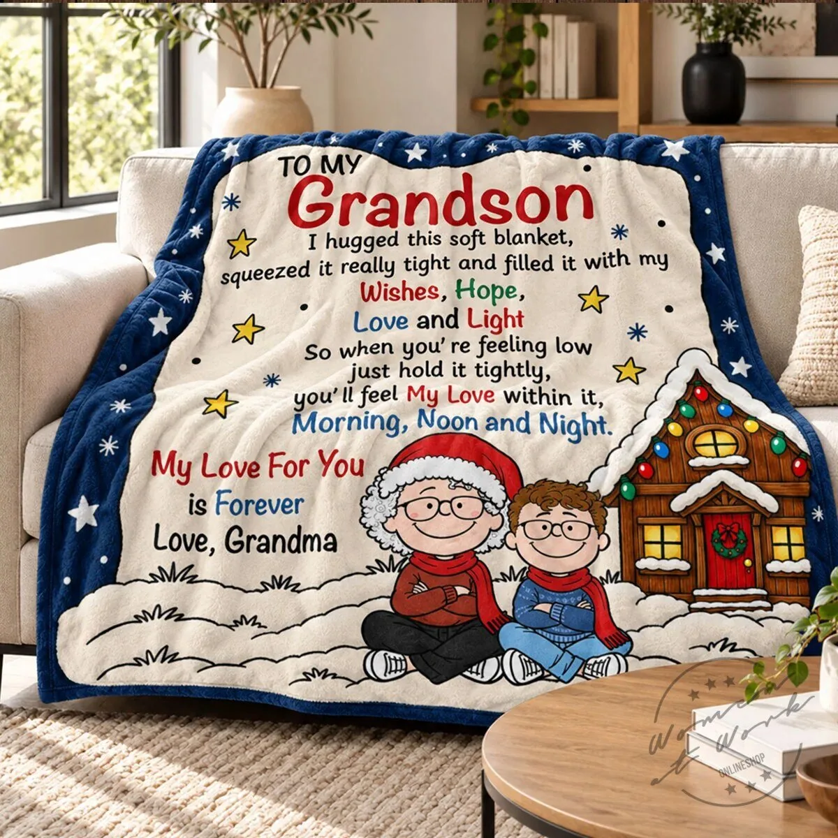 Personalized Granddaughter Christmas Wishes Hope Love Light Fleece Blanket 8 Personalized Granddaughter Christmas Wishes Hope Love Light Fleece Blanket