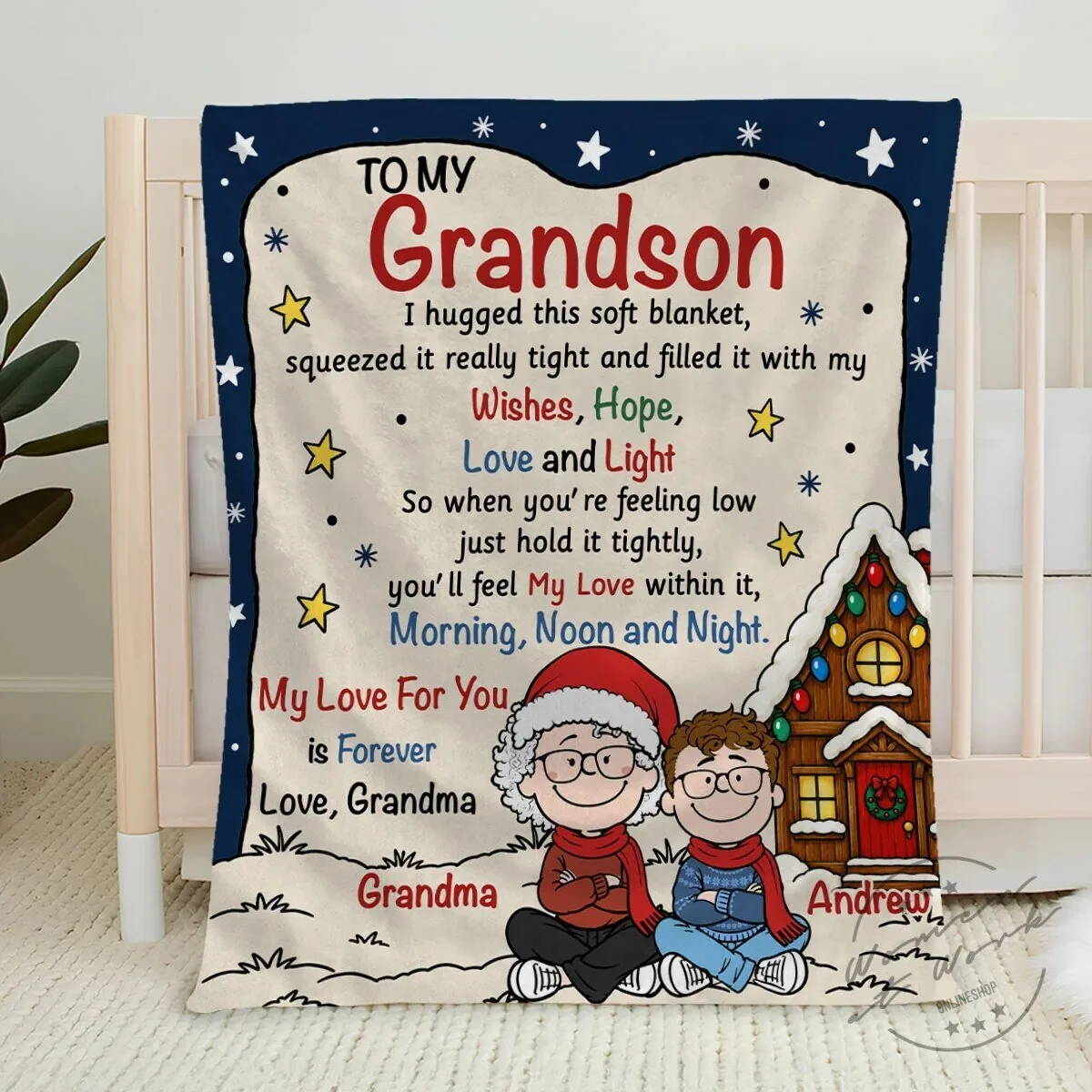 Personalized Granddaughter Christmas Wishes Hope Love Light Fleece Blanket 9 Personalized Granddaughter Christmas Wishes Hope Love Light Fleece Blanket