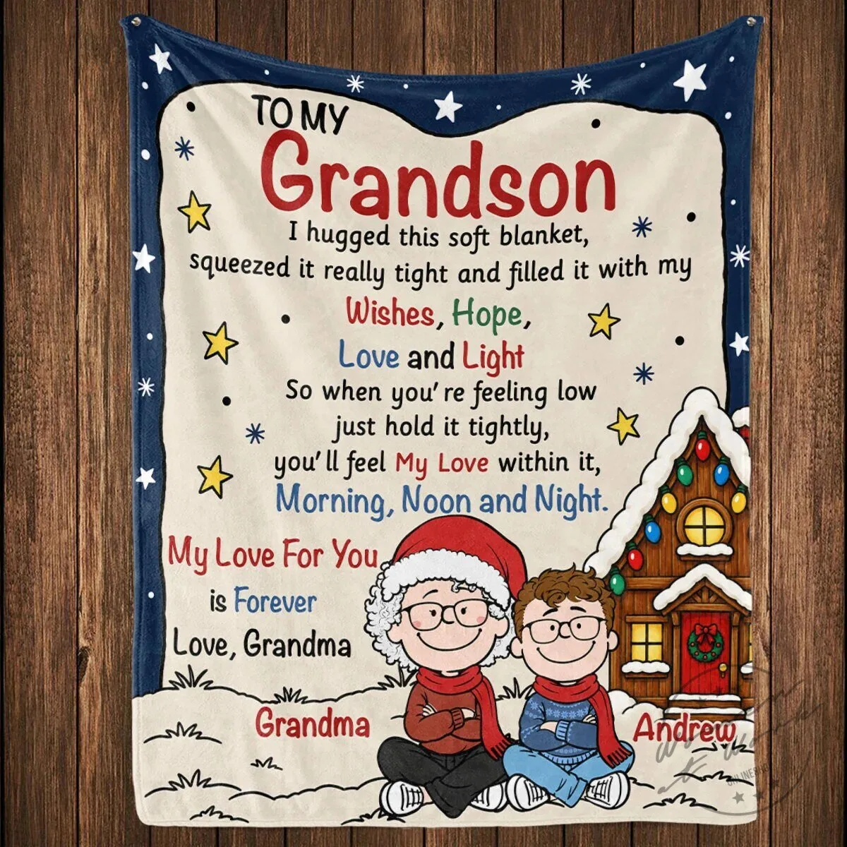 Personalized Granddaughter Christmas Wishes Hope Love Light Fleece Blanket 11 Personalized Granddaughter Christmas Wishes Hope Love Light Fleece Blanket