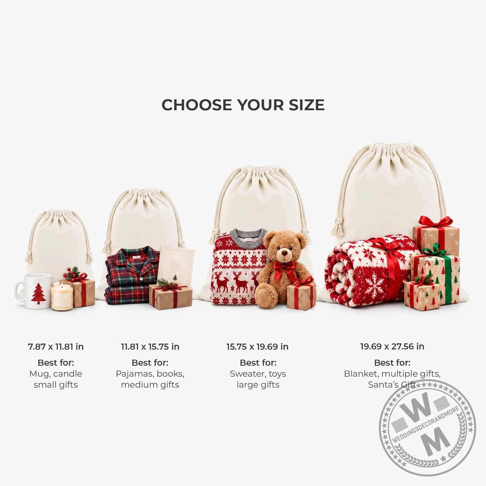 Personalized Baby's First Christmas Gift Bag with Custom Name and Year 9 Personalized Baby