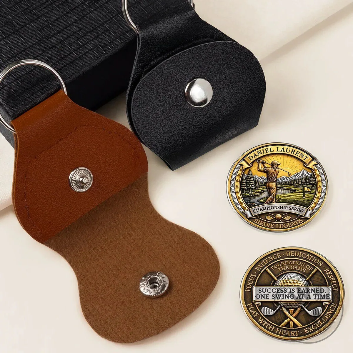 Personalized Golf Championship Series Eagle Hunters Challenge Coin with Keychain 7 Personalized Golf Championship Series Eagle Hunters Challenge Coin with Keychain
