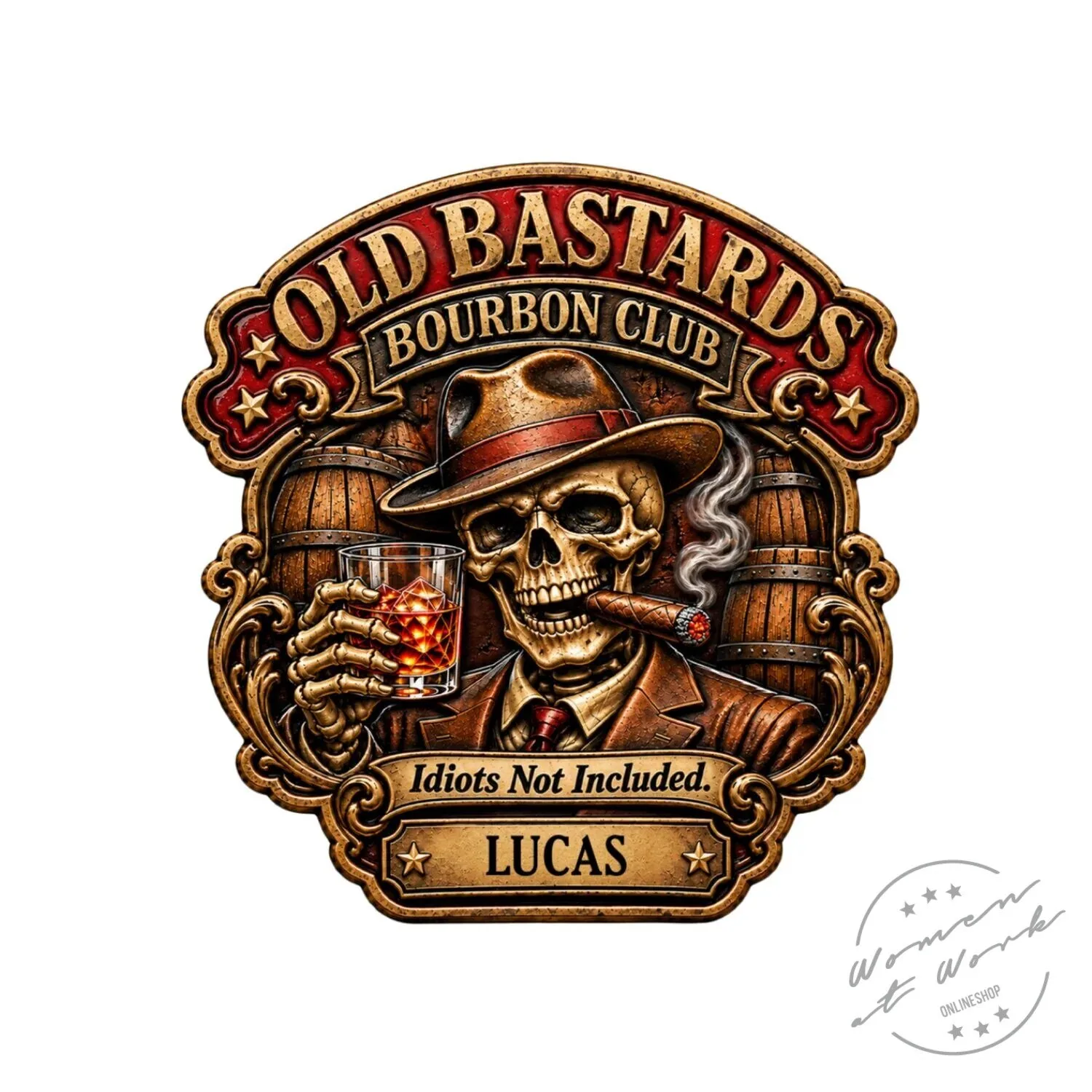 Old Bastards Bourbon Club Skeleton Drinking Whiskey Personalized Pin 22 Old Bastards Bourbon Club Skeleton Drinking Whiskey Personalized Pin