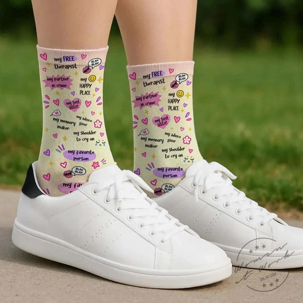 My Free Therapist My Besties Personalized Crew Socks 16 My Free Therapist My Besties Personalized Crew Socks