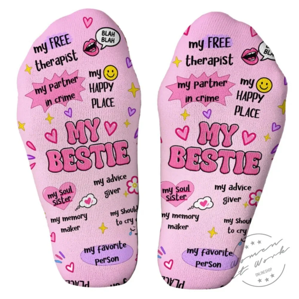 My Free Therapist My Besties Personalized Crew Socks 20 My Free Therapist My Besties Personalized Crew Socks