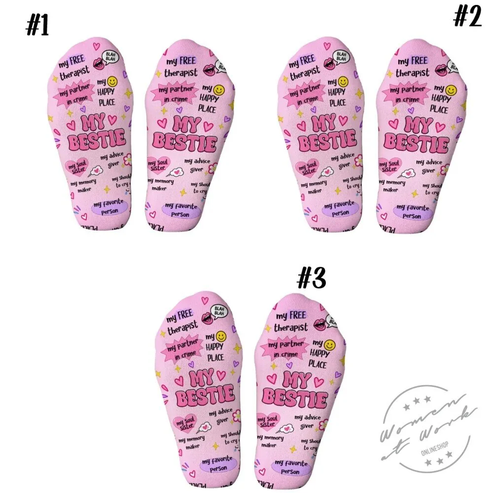 My Free Therapist My Besties Personalized Crew Socks 22 My Free Therapist My Besties Personalized Crew Socks
