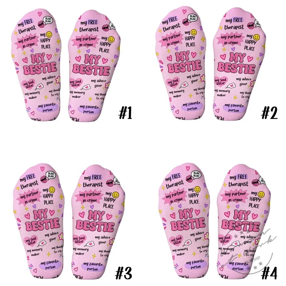 My Free Therapist My Besties Personalized Crew Socks 23 My Free Therapist My Besties Personalized Crew Socks