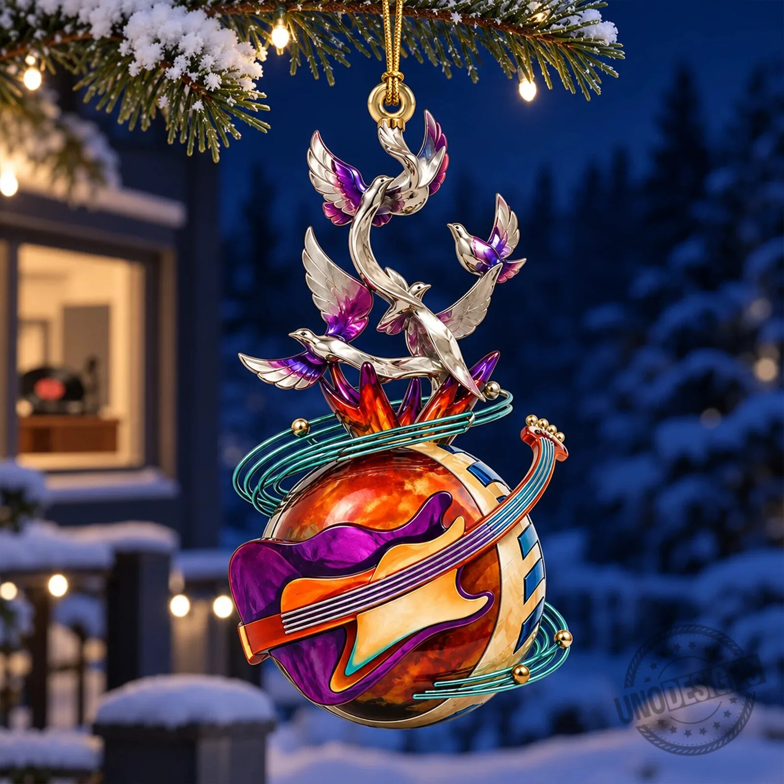 John Lennon Imagine Peace Monument Christmas Tree Ornament