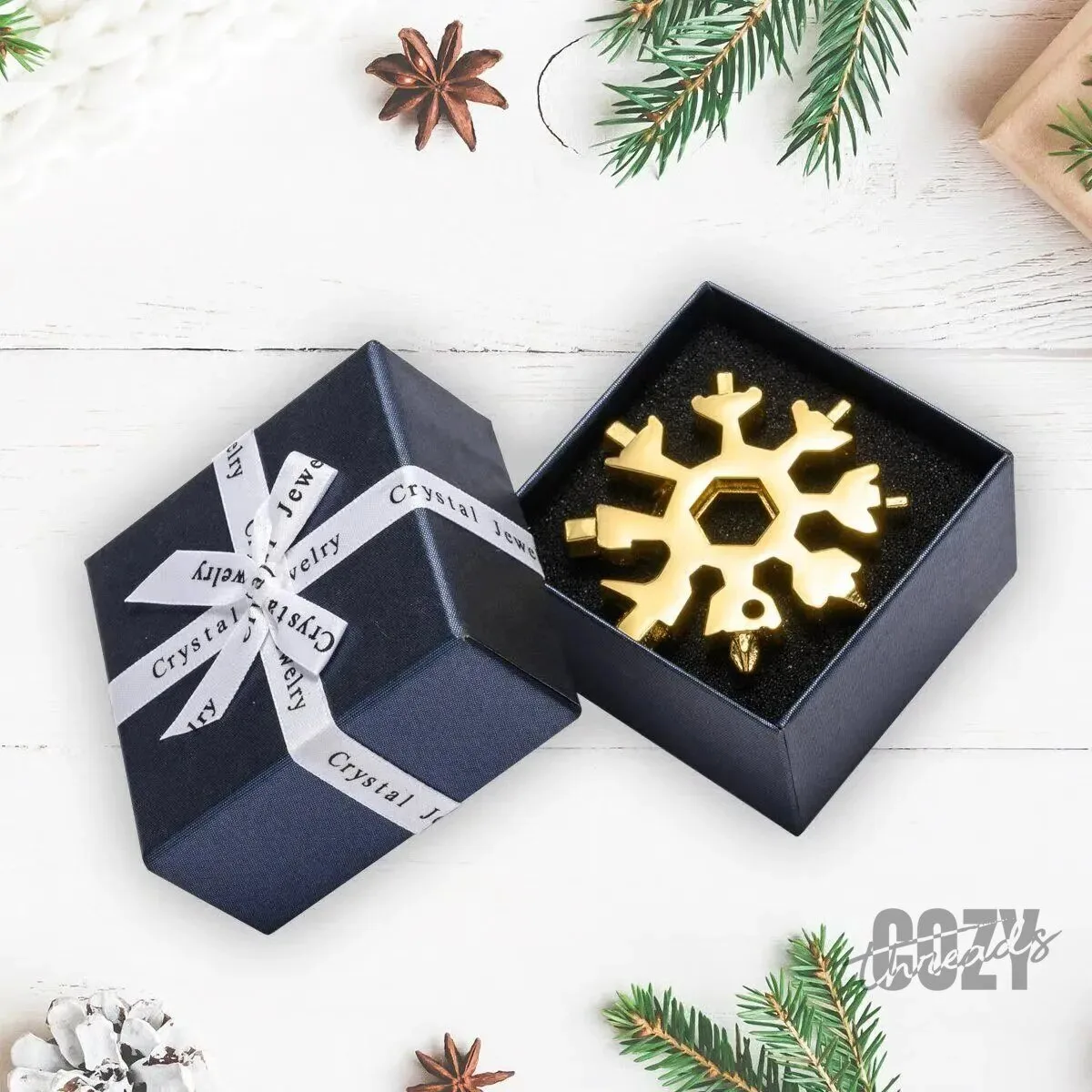 Golden Snowflake 18-in-1 Multi-Tool Pocket Gadget Christmas Gift 12 Golden Snowflake 18-in-1 Multi-Tool Pocket Gadget Christmas Gift