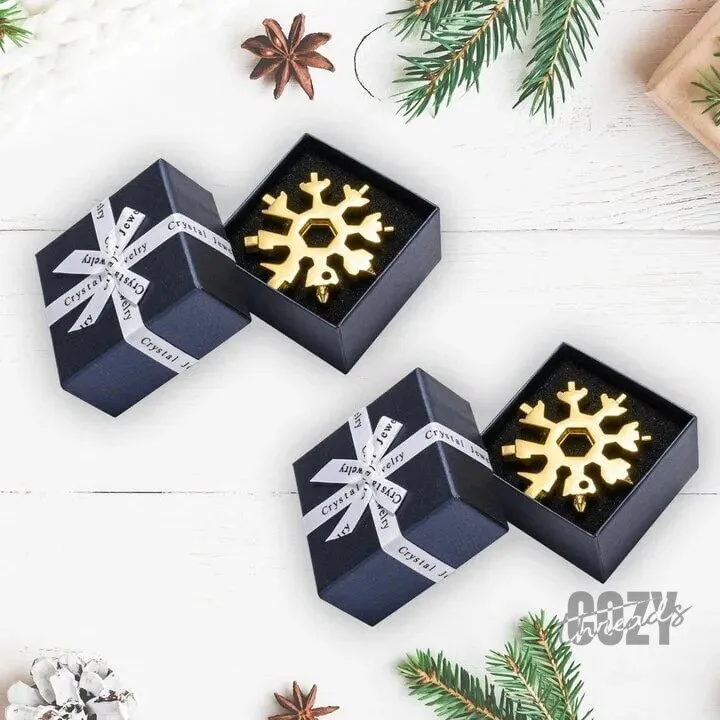 Golden Snowflake 18-in-1 Multi-Tool Pocket Gadget Christmas Gift 17 Golden Snowflake 18-in-1 Multi-Tool Pocket Gadget Christmas Gift
