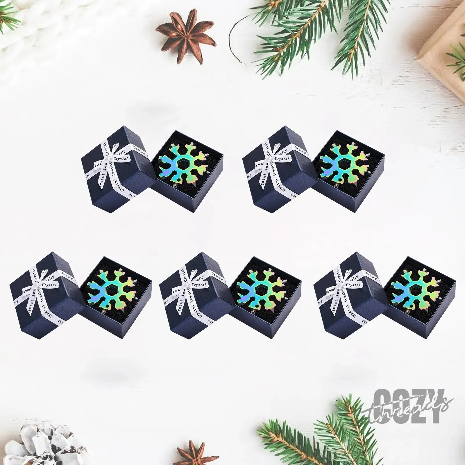 Golden Snowflake 18-in-1 Multi-Tool Pocket Gadget Christmas Gift 18 Golden Snowflake 18-in-1 Multi-Tool Pocket Gadget Christmas Gift