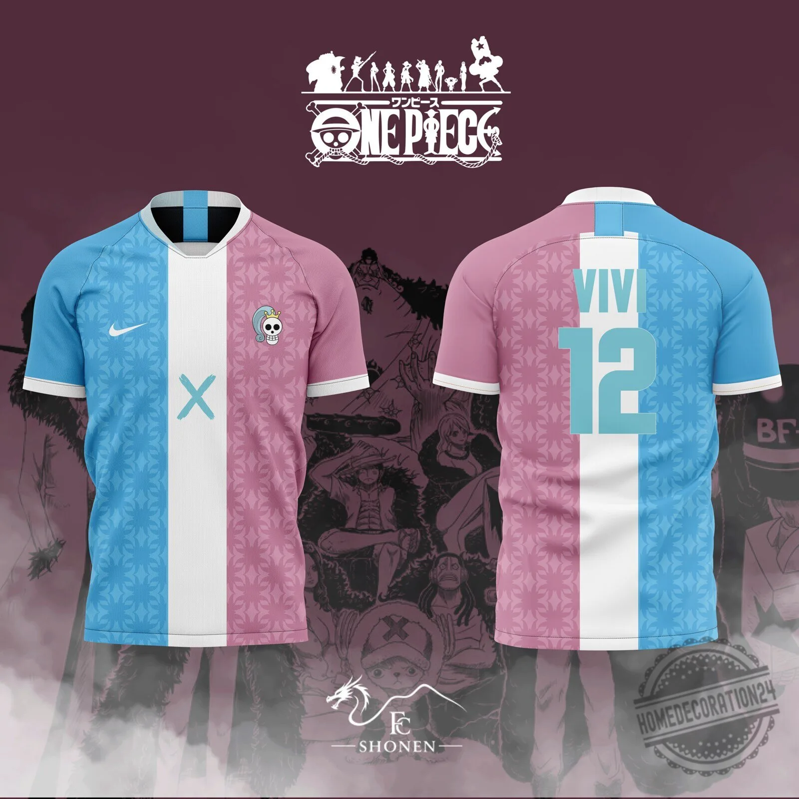 One Piece Vivi Nefertari Anime Soccer Jersey