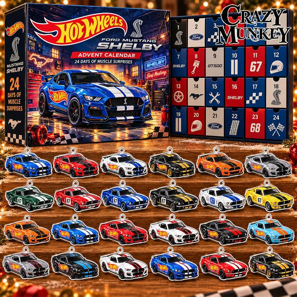 Hot Wheels Ford Mustang Shelby GT500 Car Advent Calendar | Collectibles