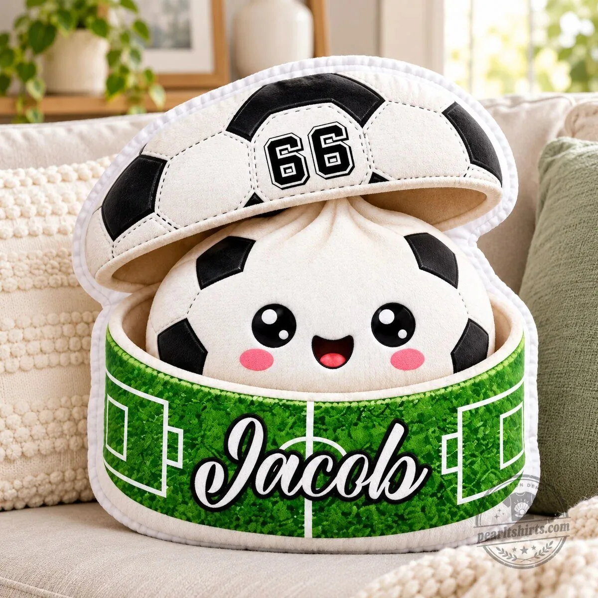 Personalized Sports Ball Plush Pillow with Custom Name and Number 8 Personalized Sports Ball Plush Pillow with Custom Name and Number