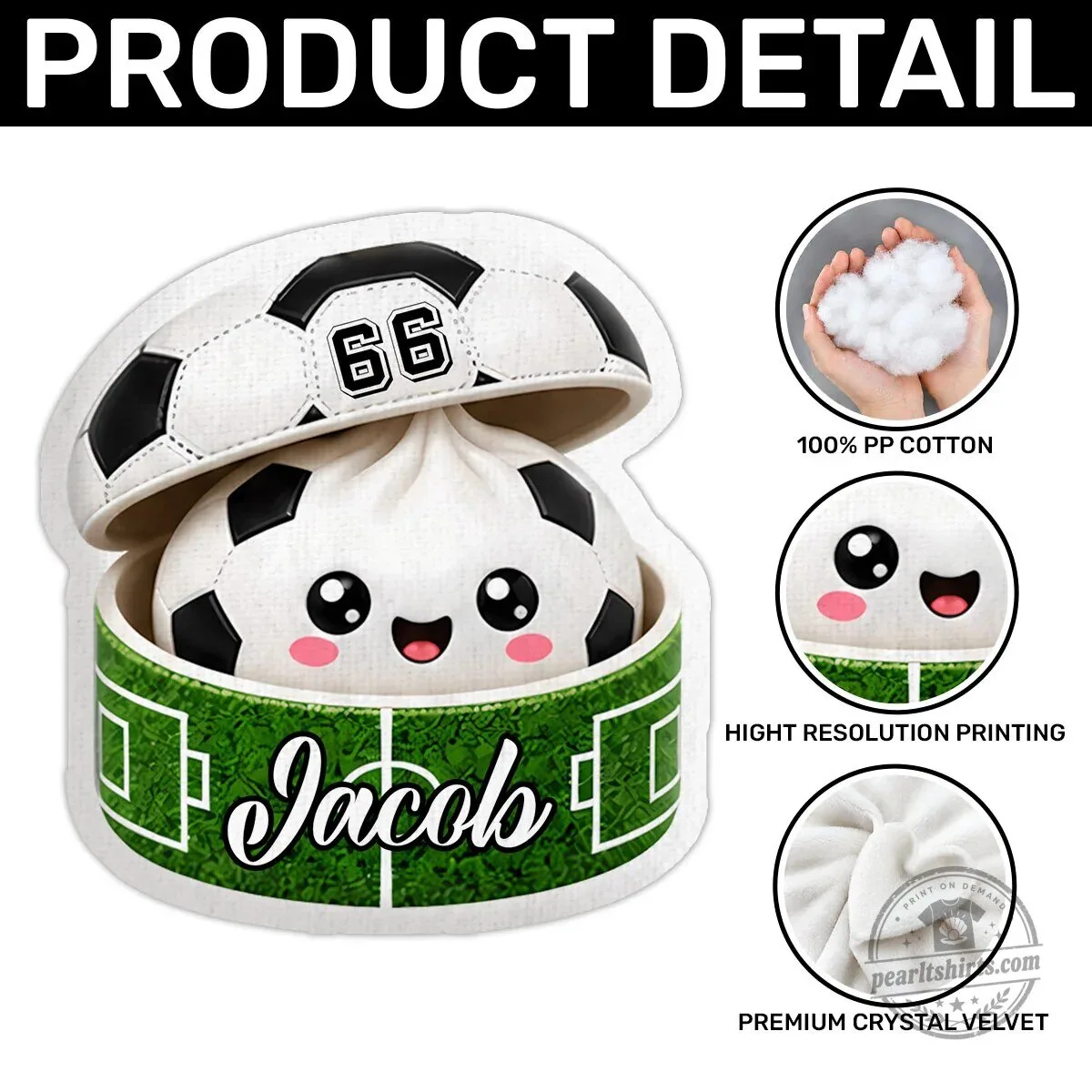Personalized Sports Ball Plush Pillow with Custom Name and Number 13 Personalized Sports Ball Plush Pillow with Custom Name and Number