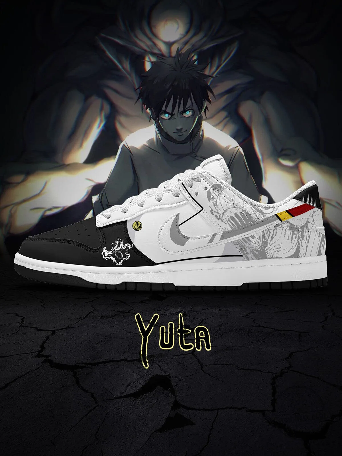 Yuta Okkotsu Jujutsu Kaisen Anime Inspired Custom Court Low Top Shoes 1 Yuta Okkotsu Jujutsu Kaisen Anime Inspired Custom Court Low Top Shoes