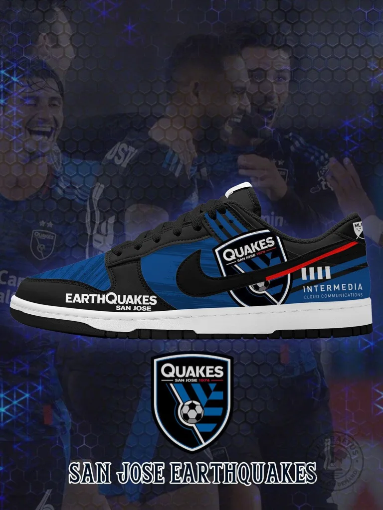 San Jose Earthquakes Football Club Custom Low Top Sneakers 1 San Jose Earthquakes Football Club Custom Low Top Sneakers