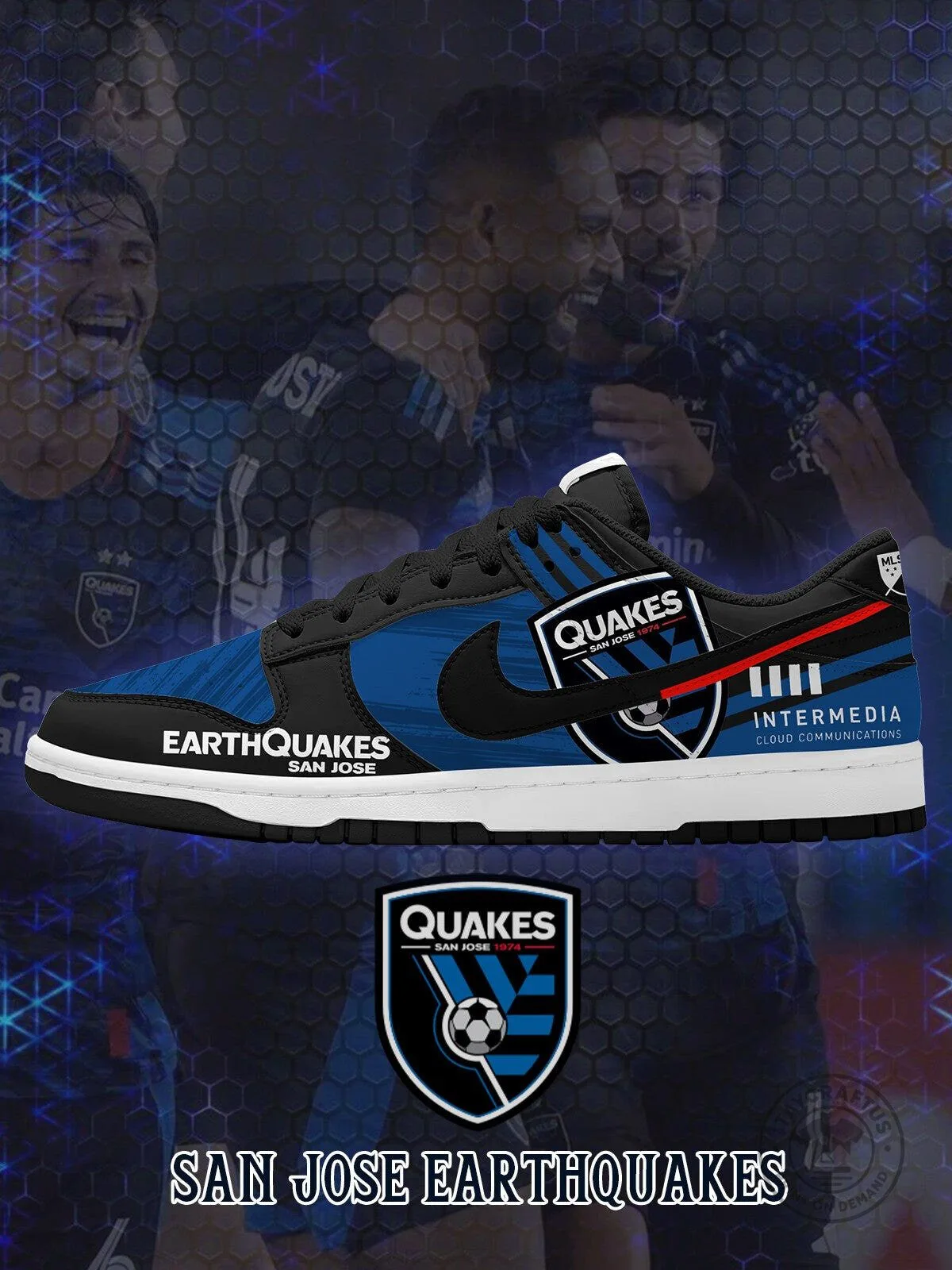 San Jose Earthquakes Football Club Custom Low Top Sneakers 1 San Jose Earthquakes Football Club Custom Low Top Sneakers